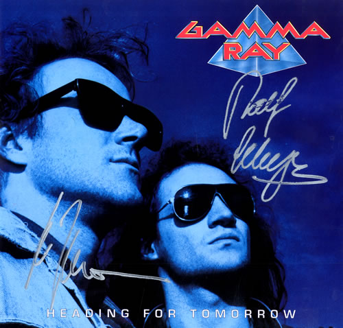 Gamma Ray Heading For Tomorrow - Autographed UK vinyl LP album (LP